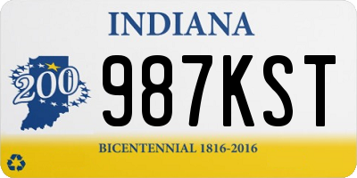 IN license plate 987KST