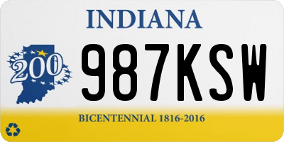 IN license plate 987KSW