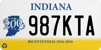 IN license plate 987KTA