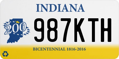 IN license plate 987KTH