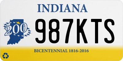 IN license plate 987KTS