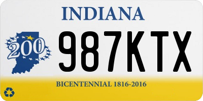 IN license plate 987KTX