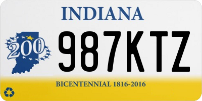 IN license plate 987KTZ