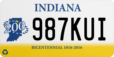 IN license plate 987KUI