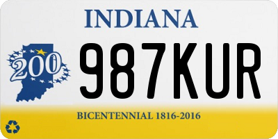 IN license plate 987KUR