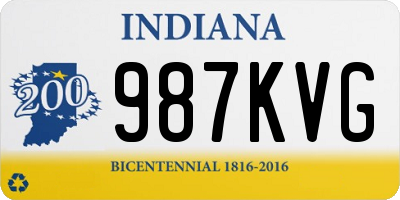 IN license plate 987KVG