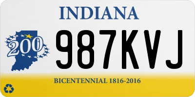 IN license plate 987KVJ