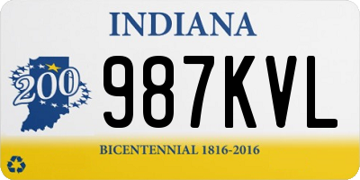 IN license plate 987KVL