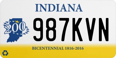 IN license plate 987KVN