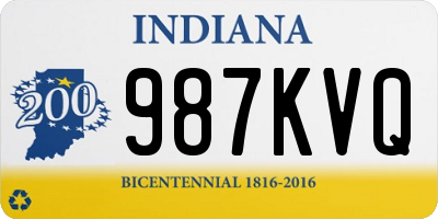 IN license plate 987KVQ