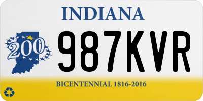 IN license plate 987KVR