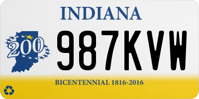 IN license plate 987KVW