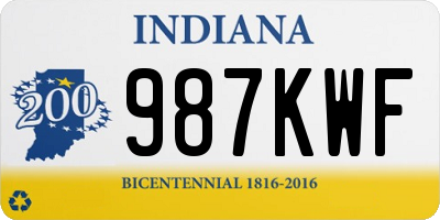 IN license plate 987KWF