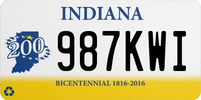 IN license plate 987KWI