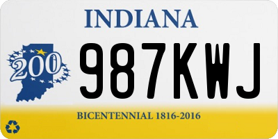 IN license plate 987KWJ