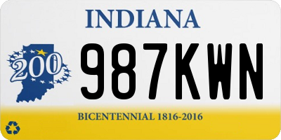 IN license plate 987KWN