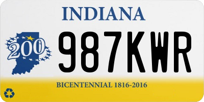 IN license plate 987KWR