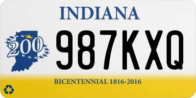 IN license plate 987KXQ