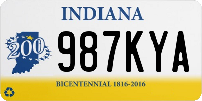 IN license plate 987KYA