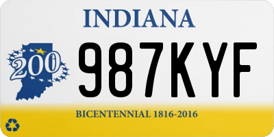 IN license plate 987KYF