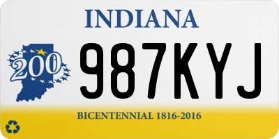 IN license plate 987KYJ