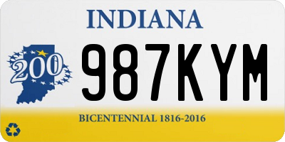 IN license plate 987KYM