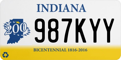 IN license plate 987KYY