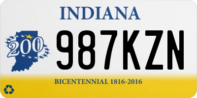 IN license plate 987KZN