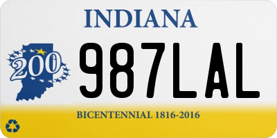 IN license plate 987LAL