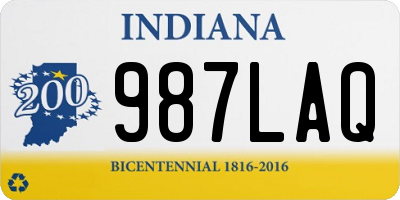IN license plate 987LAQ