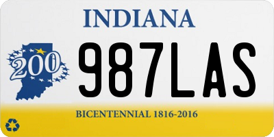 IN license plate 987LAS