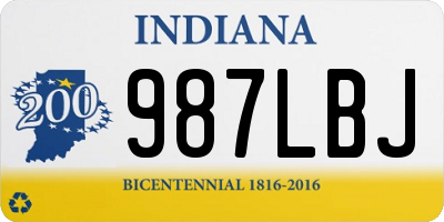 IN license plate 987LBJ