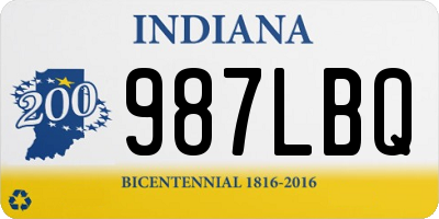 IN license plate 987LBQ
