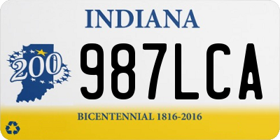 IN license plate 987LCA