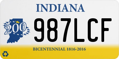 IN license plate 987LCF