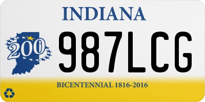 IN license plate 987LCG