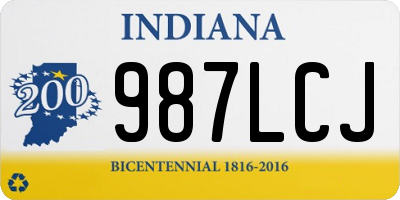 IN license plate 987LCJ