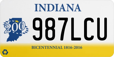 IN license plate 987LCU