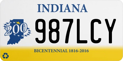 IN license plate 987LCY