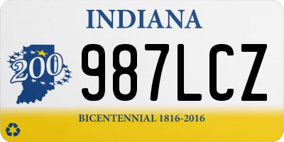 IN license plate 987LCZ