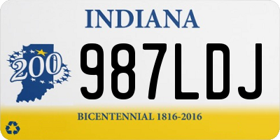 IN license plate 987LDJ