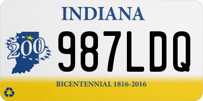 IN license plate 987LDQ