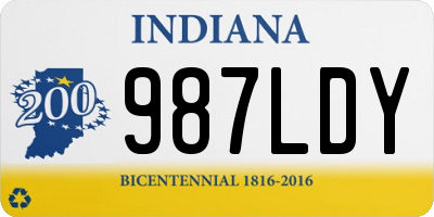 IN license plate 987LDY