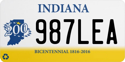 IN license plate 987LEA