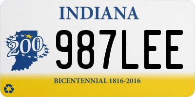 IN license plate 987LEE