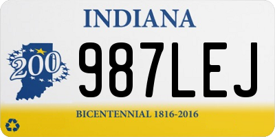 IN license plate 987LEJ