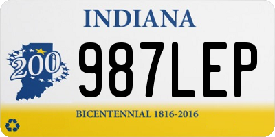 IN license plate 987LEP