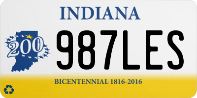 IN license plate 987LES