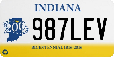 IN license plate 987LEV