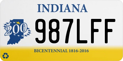 IN license plate 987LFF